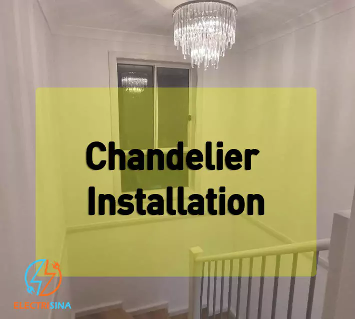 chandelier installation